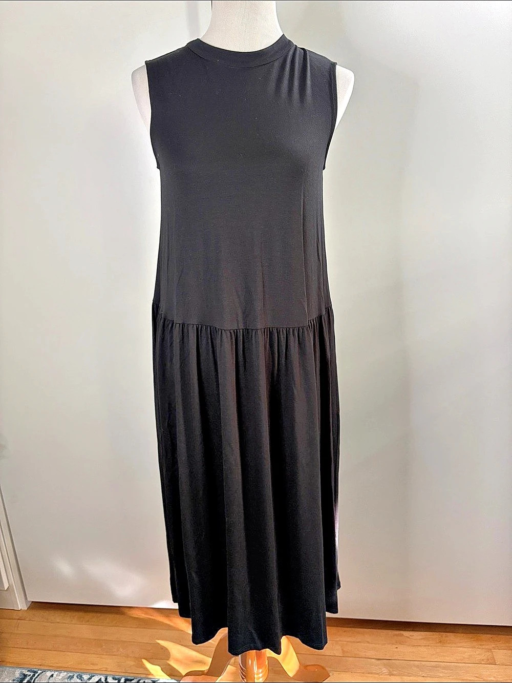 Eileen Fisher Black Maxi Dress Size XXS Like New